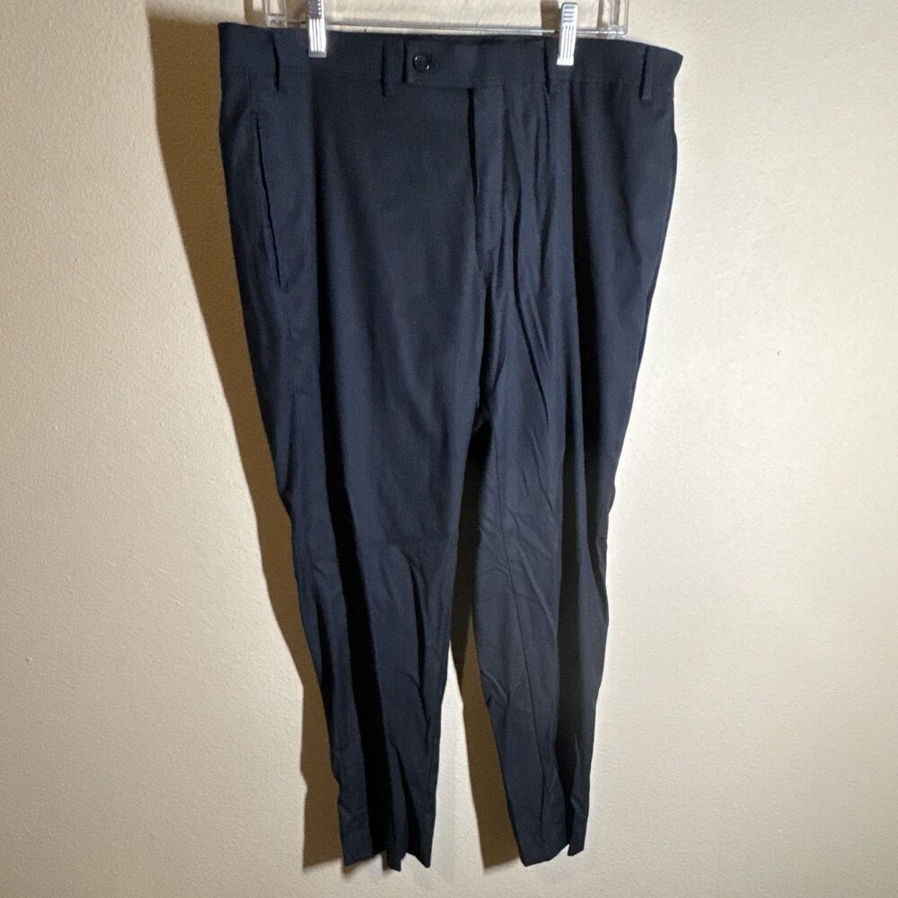 Lauren Ralph Lauren Men’s Pleated Dress Pants Blue Twill Stretch Tapered